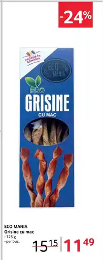 Selgros ECO MANIA Grisine cu mac Ofertă