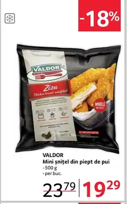 Selgros VALDOR Mini şniţel din piept de pui Ofertă