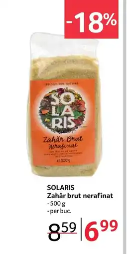 Selgros SOLARIS Zahăr brut nerafinat Ofertă