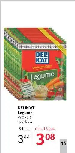 Selgros DELIK'AT Legume Ofertă