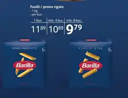 Selgros BARILLA Fusilli / penne rigate Ofertă