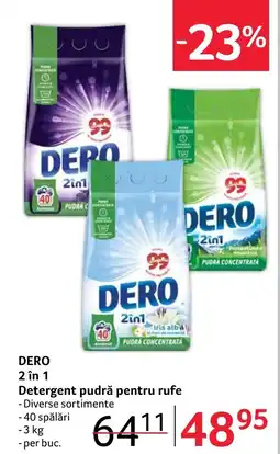 Selgros DERO 2in1 Detergent pudră pentru rufe Ofertă