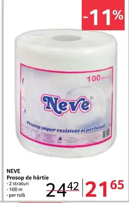 Selgros NEVE Prosop de hârtie Ofertă
