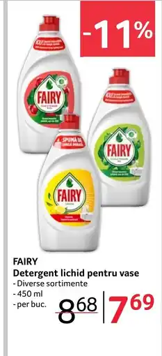 Selgros FAIRY Detergent lichid pentru vase Ofertă