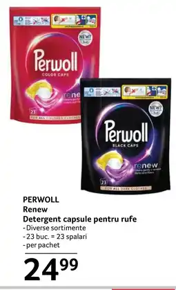 Selgros PERWOLL Renew Detergent capsule pentru rufe Ofertă