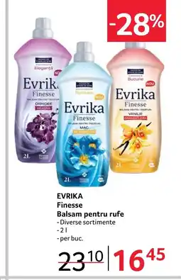 Selgros EVRIKA Finesse Balsam pentru rufe Ofertă