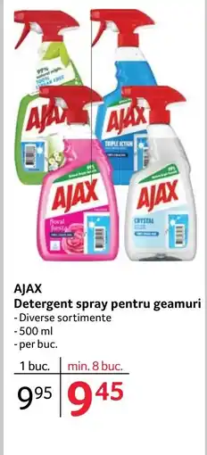 Selgros AJAX Detergent lichid pentru suprafețe Detergent spray pentru geamuri Ofertă