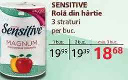 Selgros SENSITIVE Rolă din hârtie Ofertă
