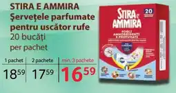 Selgros STIRA E AMMIRA Şerveţele parfumate pentru uscător rufe Ofertă