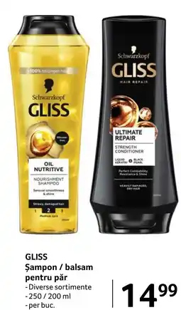 Selgros Schwarzkopf GLISS Șampon / balsam pentru păr Ofertă