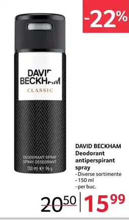 Selgros DAVID BECKHAM Deodorant antiperspirant Ofertă