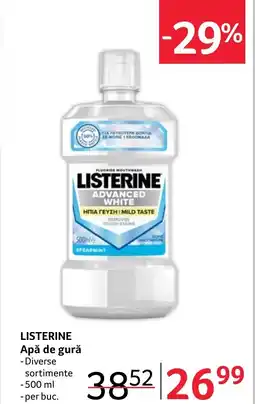 Selgros LISTERINE Apă de gură Ofertă