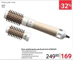 Selgros Perie rotativă pentru păr Brush Activ CF9523F0 Ofertă
