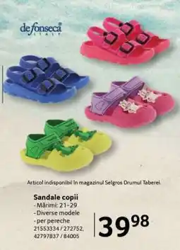 Selgros Sandale copii Ofertă