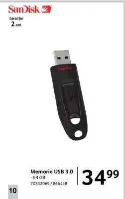 Selgros Memorie USB 3.0 Ofertă