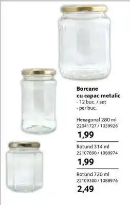 Selgros Borcane cu capac metalic Ofertă