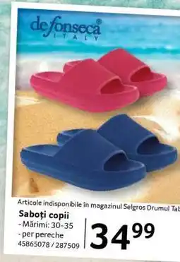 Selgros Saboți copii Ofertă