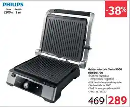 Selgros Grătar electric Seria 5000 HD6301/90 Ofertă