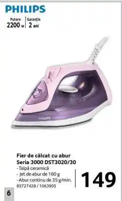 Selgros Fier de călcat cu abur Seria 3000 DST3020/30 Ofertă