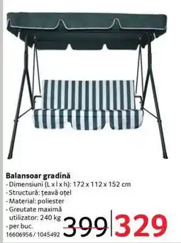 Selgros Balansoar grădină Ofertă