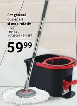 Selgros Set găleată cu pedală și mop rotativ Ofertă
