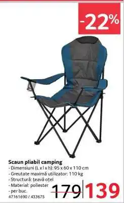 Selgros Scaun pliabil camping Ofertă