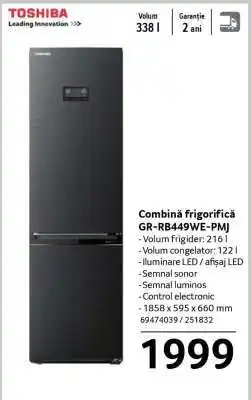 Selgros Combină frigorifică GR-RB449WE-PMJ Ofertă
