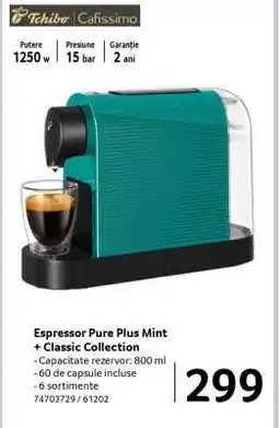Selgros Espressor Pure Plus Mint + Classic Collection Ofertă