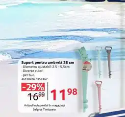 Selgros Suport pentru umbrelă 38 cm Ofertă