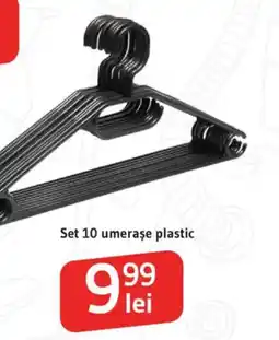 Supeco Set 10 umeraşe plastic Ofertă