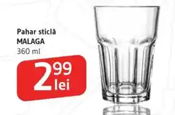Supeco Pahar sticlă MALAGA Ofertă