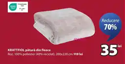 JYSK KRATTFIOL pătură din fleece Ofertă