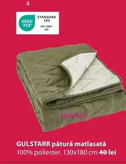 JYSK GULSTARR pătură matlasată Ofertă