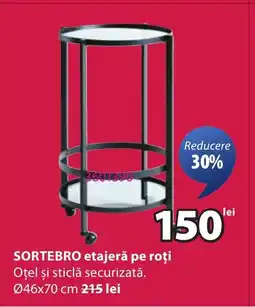 JYSK SORTEBRO etajerǎ pe roţi Ofertă