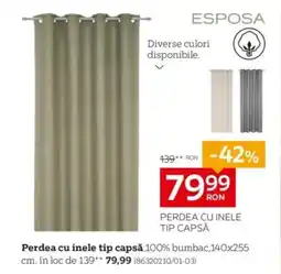 XXXLutz Perdea cu inele tip capsă Ofertă