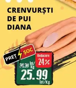 Diana Supermarket Crenvurști de pui diana Ofertă