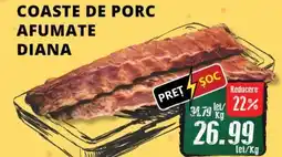 Diana Supermarket Coaste de porc afumate diana Ofertă