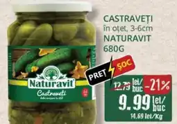 Diana Supermarket NATURAVIT Castraveți în oţet, 3-6cm Ofertă