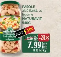 Diana Supermarket NATURAVIT Fasole albă fiartă, cu legume Ofertă