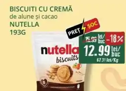 Diana Supermarket NUTELLA Biscuiti cu cremă de alune și cacao Ofertă