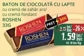 Diana Supermarket ROSHEN Baton de ciocolată cu lapte Ofertă