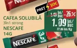 Diana Supermarket NESCAFE Cafea solubilă 3in1 strong Ofertă