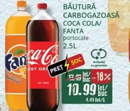 Diana Supermarket COCA COLA/ FANTA Băutură carbogazoasă Ofertă