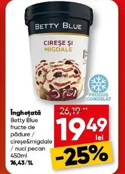 PROFI Îngheţată Betty Blue fructe de pădure / cireşe&migdale / nuci pecan Ofertă
