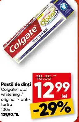 PROFI Pastă de dinți Colgate Total whitening/ original anti- tartru Ofertă