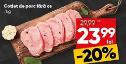 PROFI Cotlet de porc fără os Ofertă
