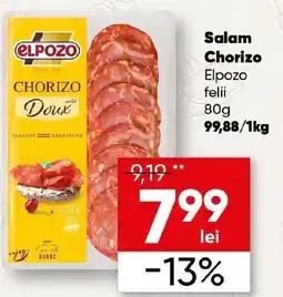 PROFI Salam Chorizo Elpozo felii Ofertă