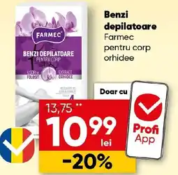 PROFI Benzi depilatoare Farmec pentru corp orhidee Ofertă