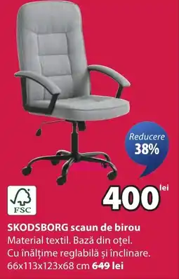 JYSK Skodsborg scaun de birou Ofertă