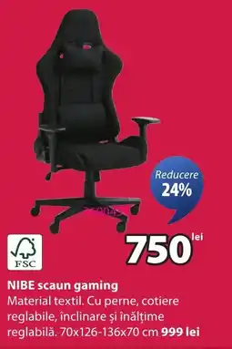 JYSK Nibe scaun gaming Ofertă